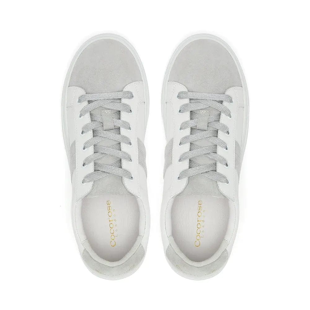 Hoxton - Stripes White & Grey Trainers (EU37) Cocorose London