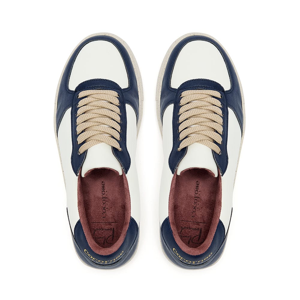 Vegan Kew 2.0 - White Cactus & Marino Navy Accents Cocorose London