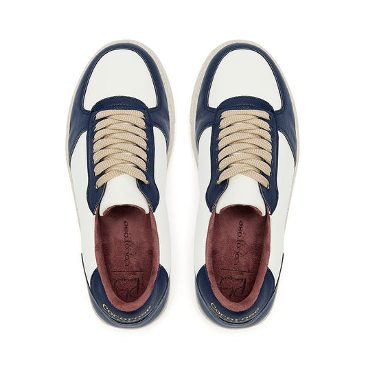 Vegan Kew 2.0 - White Cactus & Marino Navy Accents Cocorose London